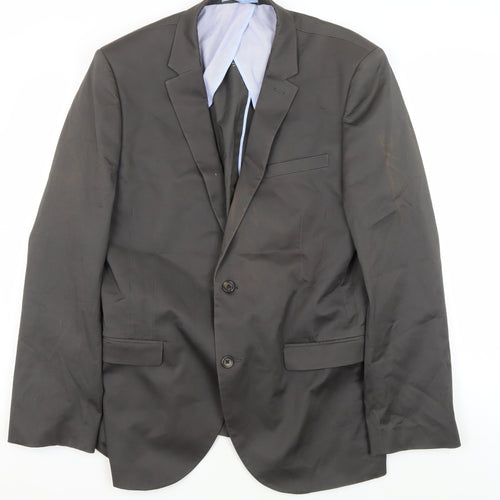 Next Men's Grey Blazer 42R Regular Fit Jacket