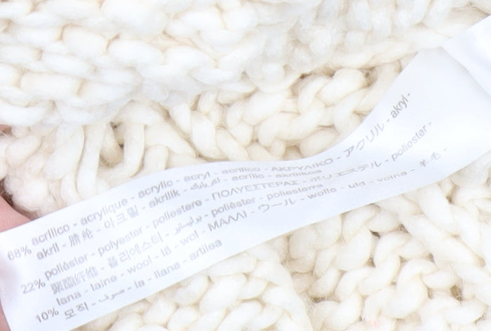 Zara Women's Ivory Cable-Knit Pullover Jumper S