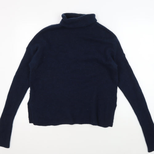 Jigsaw Women's Blue Cashmere Roll Neck Jumper M