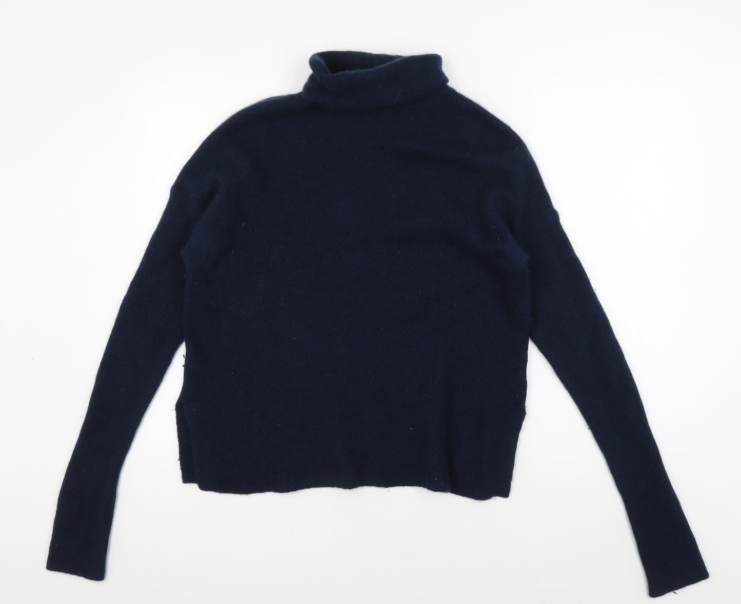 Jigsaw Women's Blue Cashmere Roll Neck Jumper M