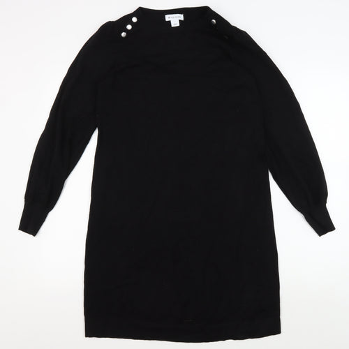 Wallis Black Women's Long Sleeve Dress, Size S