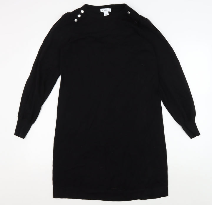 Wallis Black Women's Long Sleeve Dress, Size S