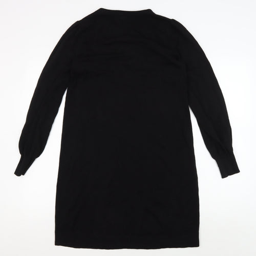 Wallis Black Women's Long Sleeve Dress, Size S