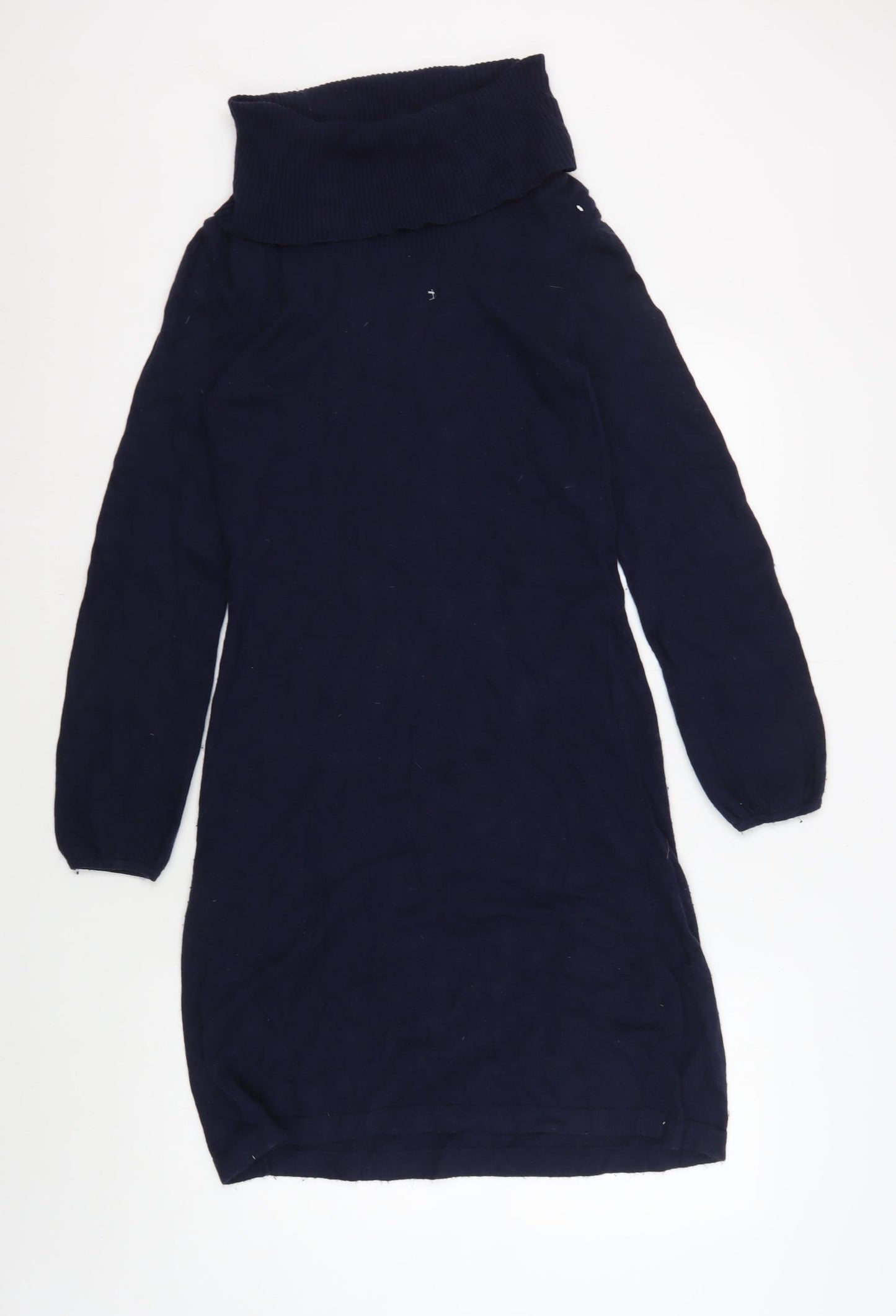 Boden Women's Blue Turtleneck Knit Dress - Size 12