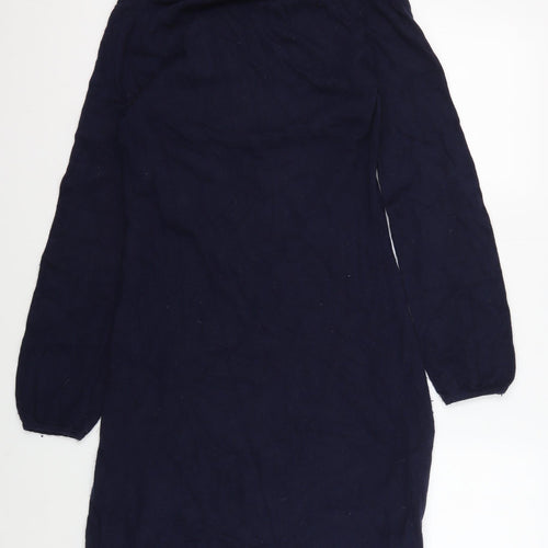 Boden Women's Blue Turtleneck Knit Dress - Size 12