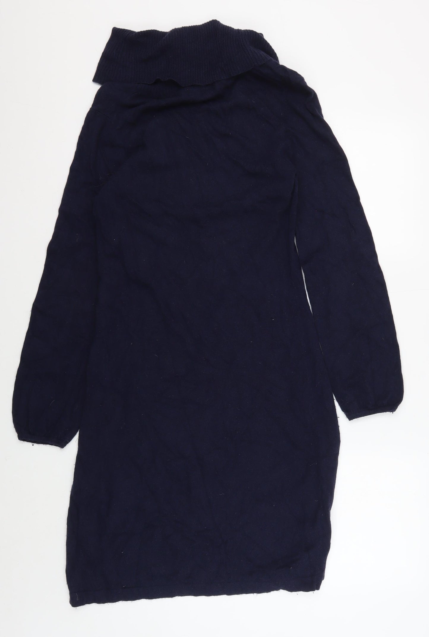 Boden Women's Blue Turtleneck Knit Dress - Size 12