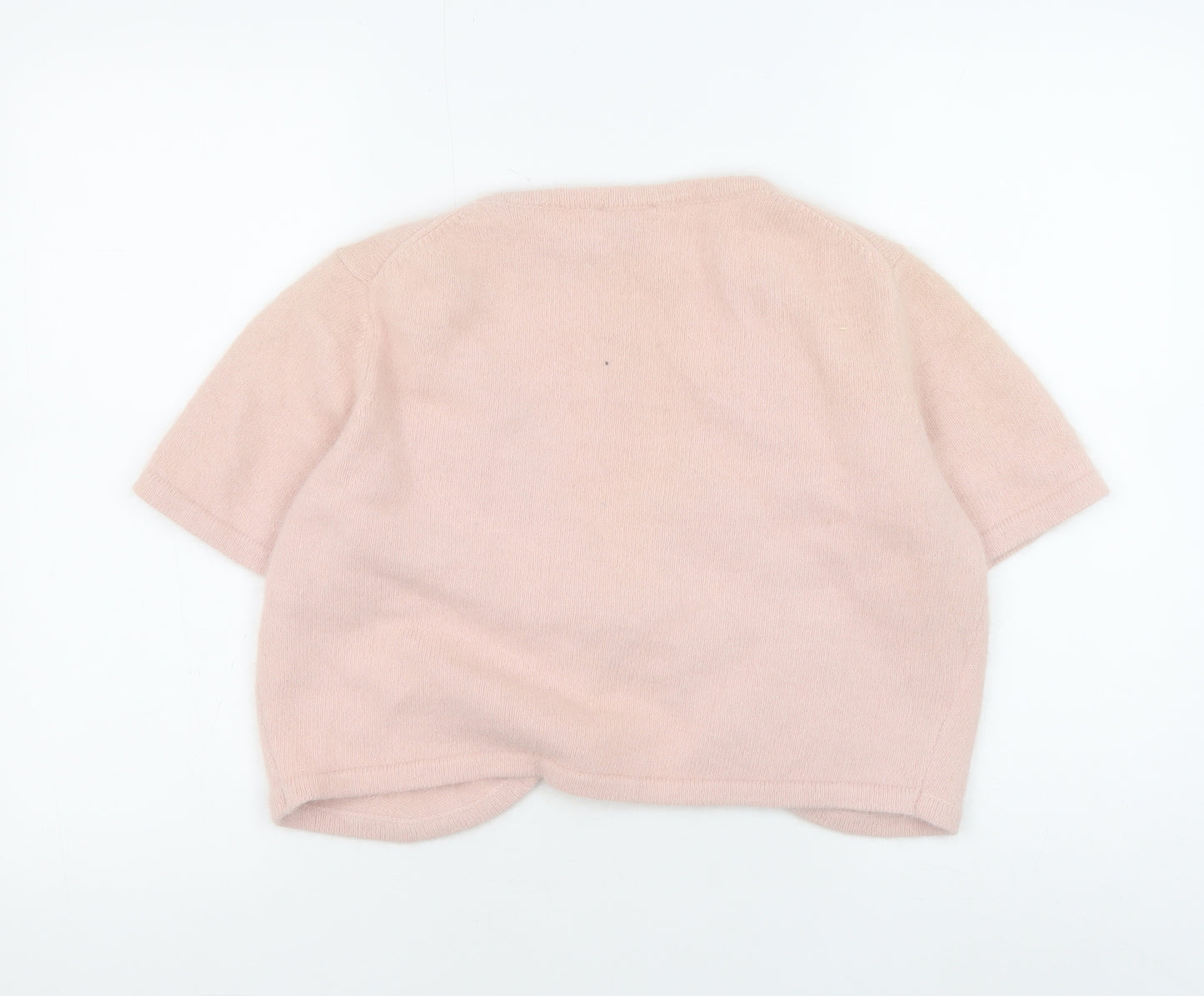 CC Women's Pink Shrug V-Neck Angora Knit Size M