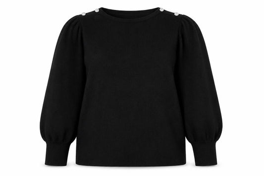 Front view of Monsoon Women's Black L jumper Crew Neck