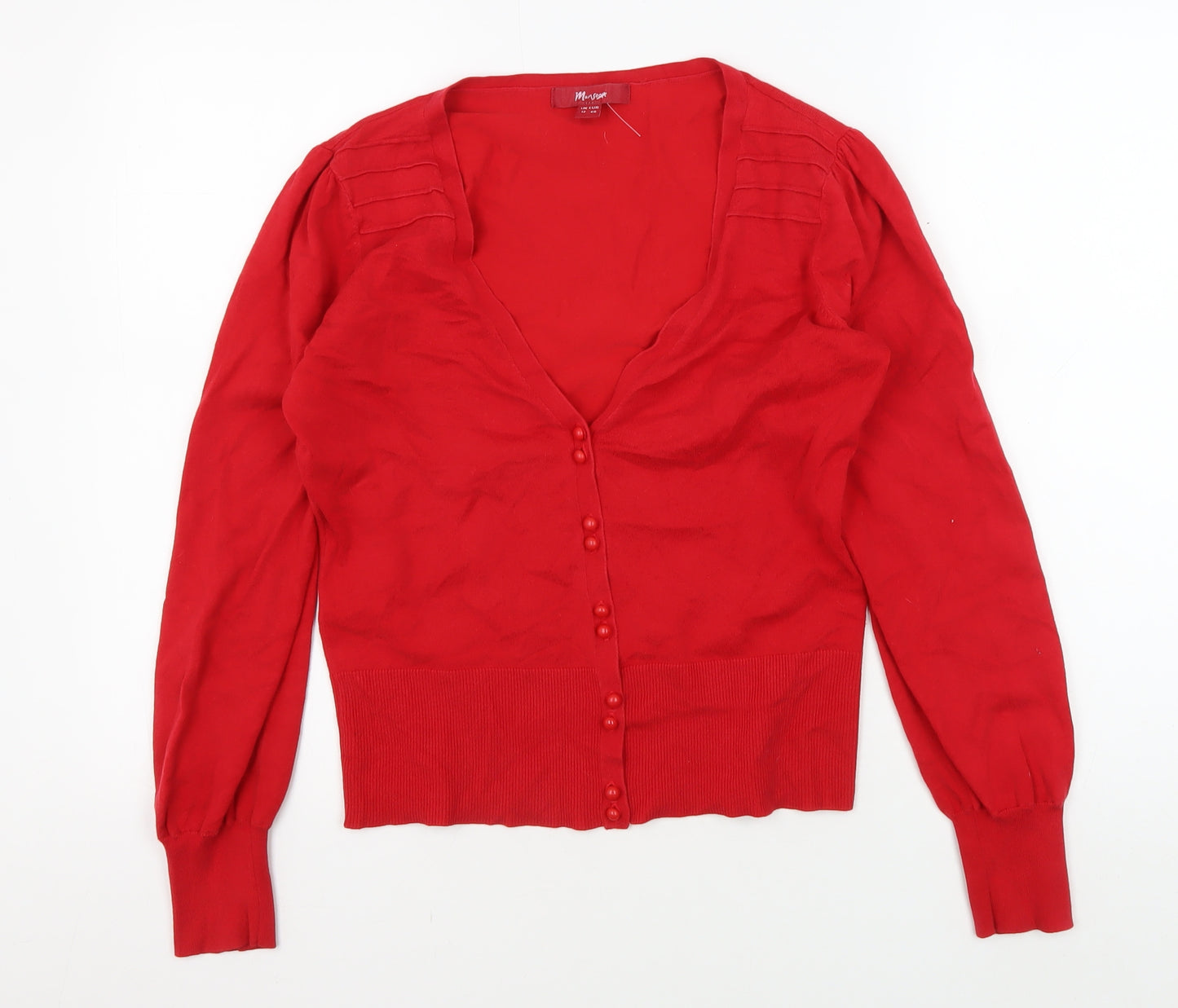 Monsoon Women's Red Cardigan Size 12 V-Neck