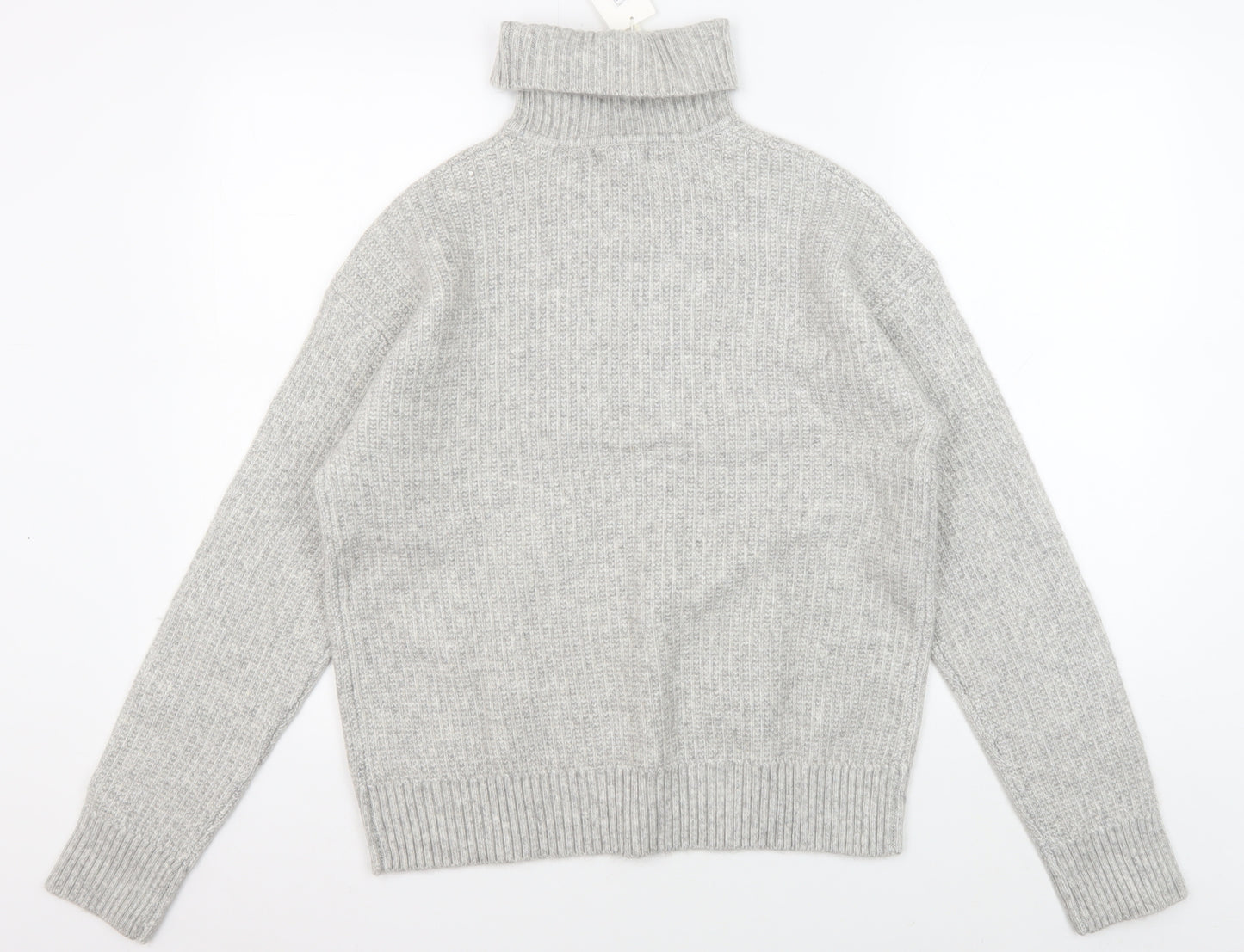 Marks & Spencer Women's Grey High Neck Pullover Jumper