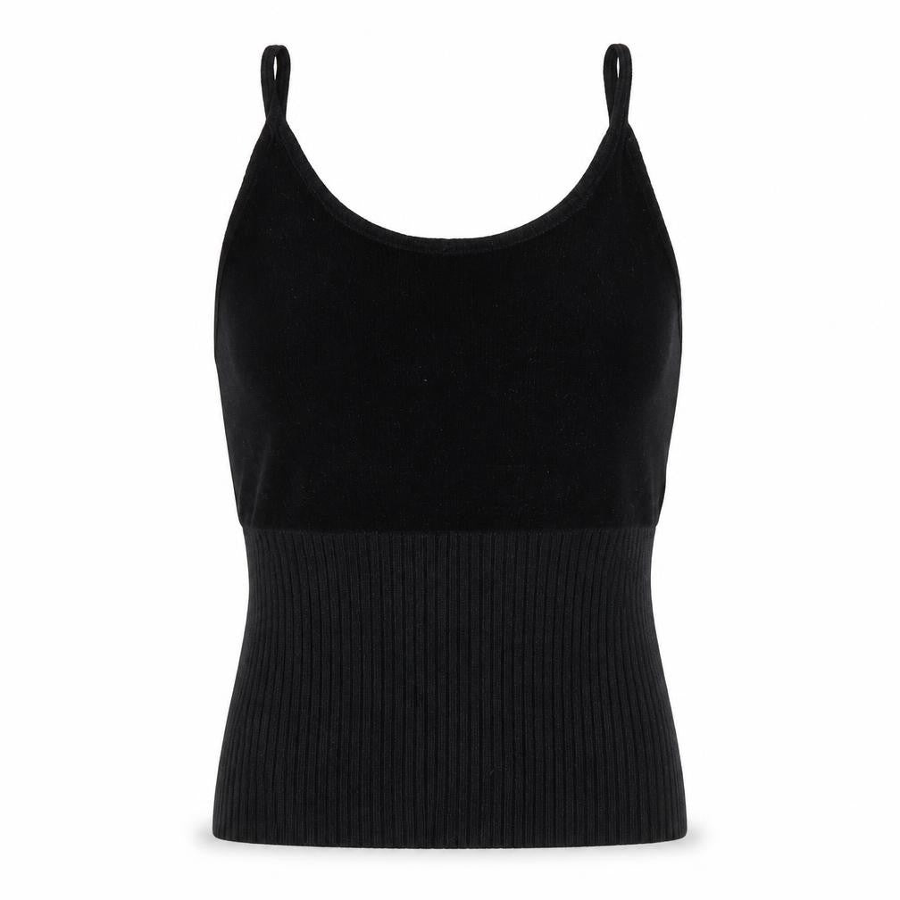 Front view of August Silk Women's Black Camisole Tank Top, size 2
