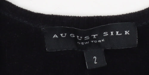 August Silk Women's Black Camisole Tank Top Size 2