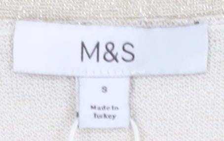 Marks and Spencer Beige Sleeveless V-Neck Top Women S