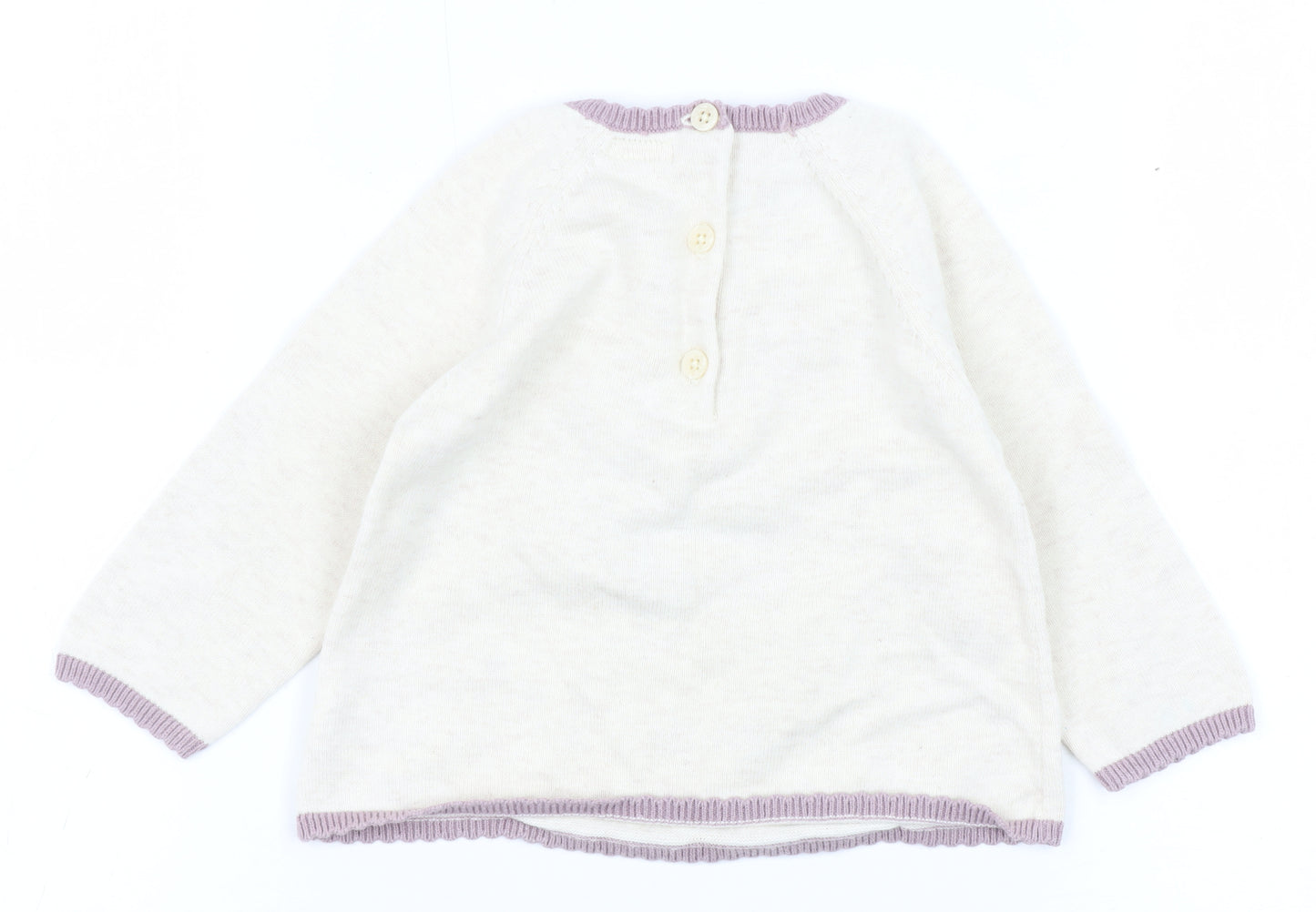 Mamas & Papas Ivory Unisex Baby Pullover 9-12M Jumper