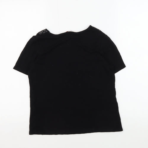 EWM Pure Classics Black Sequin Women's T-Shirt Size 10-12