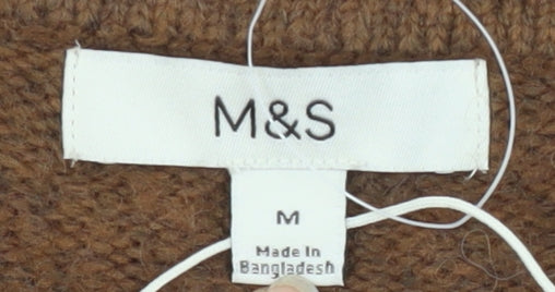 Marks and Spencer Women's Brown Argyle Jumper M