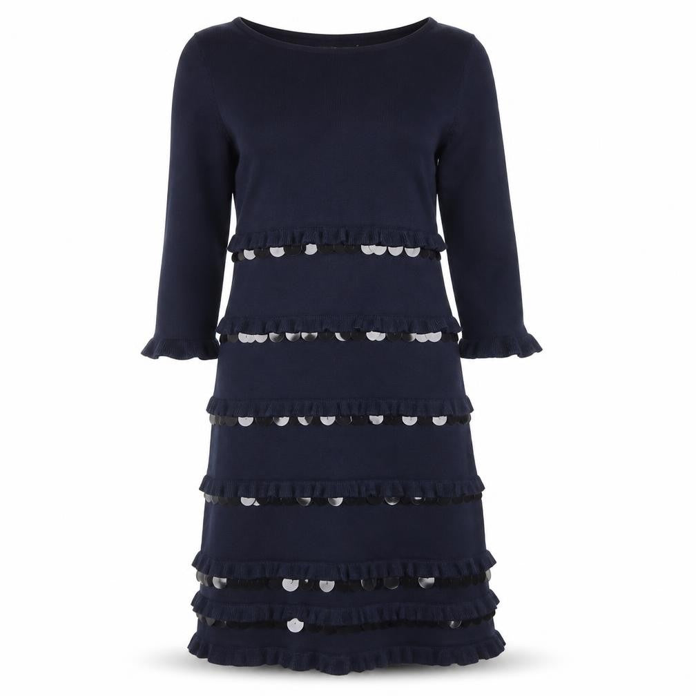 Front view of Phase Eight Women’s Blue Shift Dress, size UK 10