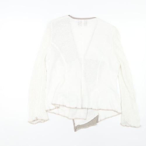 Orla Women's Ivory Cardigan, M, V-Neck, Open Knit