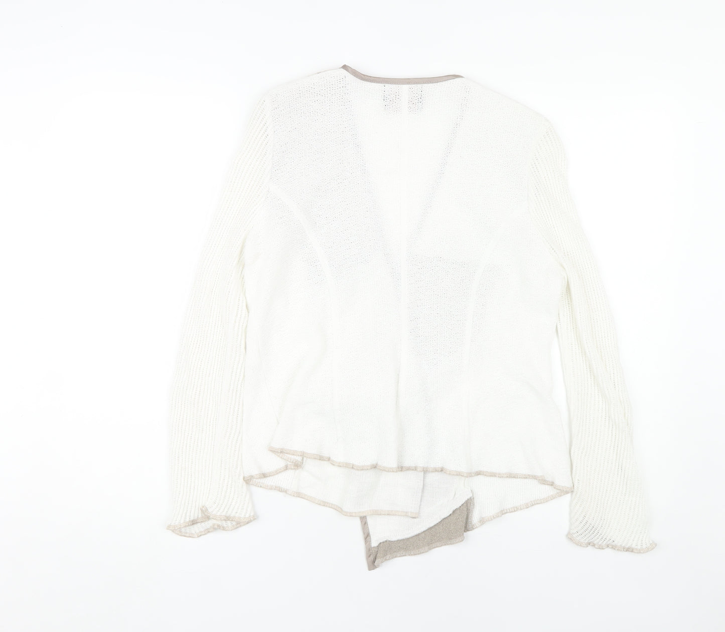 Orla Women's Ivory Cardigan, M, V-Neck, Open Knit