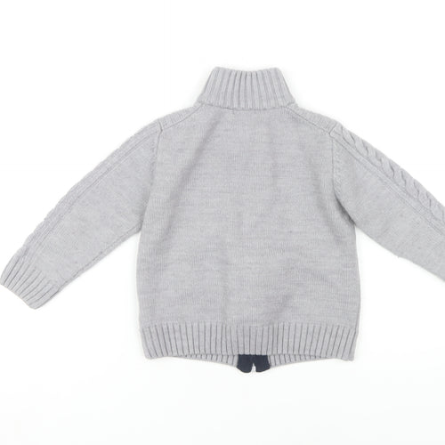 Original Marines Boys Grey Full Zip Jumper Size 4 Years