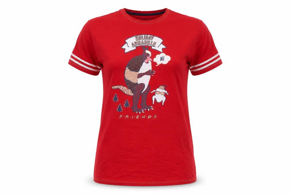 FRIENDS Red Women's Nightshirt, Size 10-12, Christmas Print