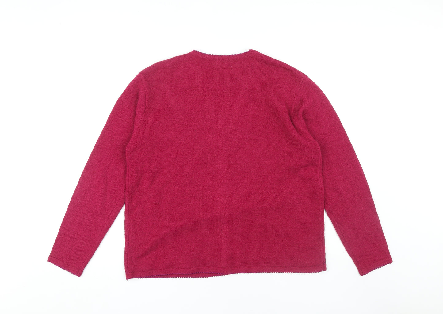 Bonmarché Women's Red Cardigan Size L V-Neck