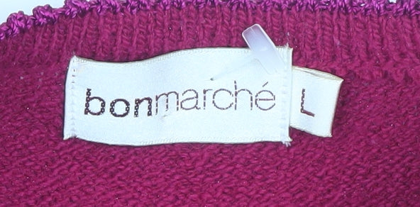 Bonmarché Women's Red Cardigan Size L V-Neck