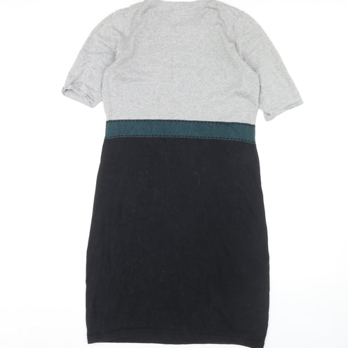 Hobbs Women’s Grey Black Colourblock Dress Size 10