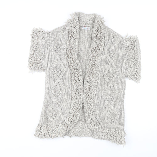 Marks & Spencer Women's Beige Cardigan M Short Sleeve Knit