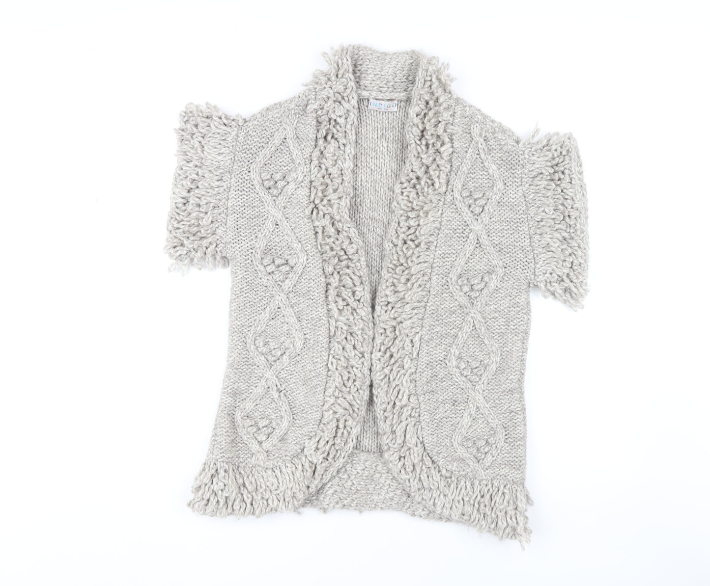 Marks & Spencer Women's Beige Cardigan M Short Sleeve Knit