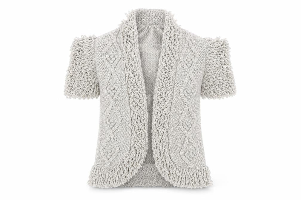Front view of Marks & Spencer Women's Beige Cardigan M Short Sleeve Knit