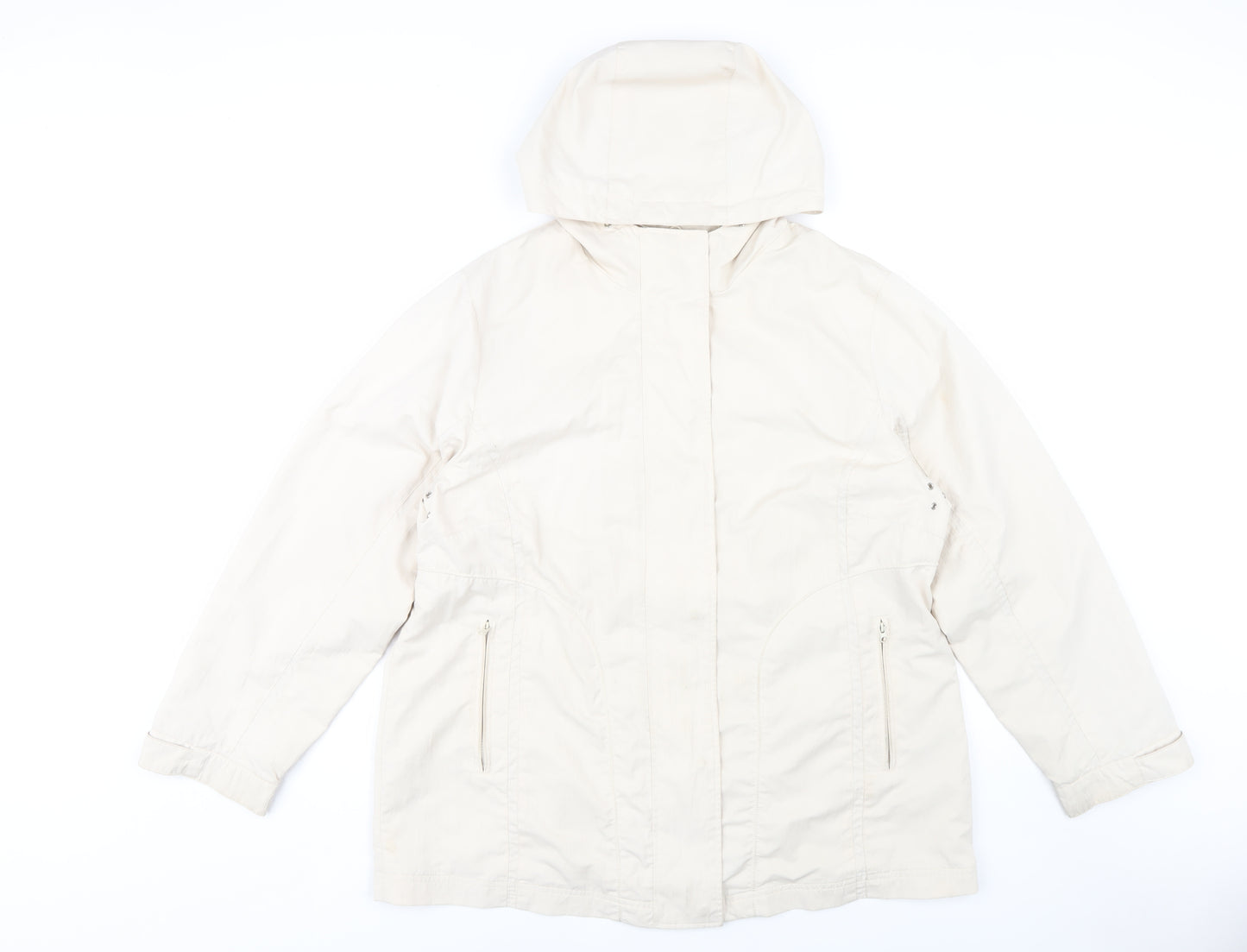 Gray & Osbourn Beige Hooded Women's Parka Size 16