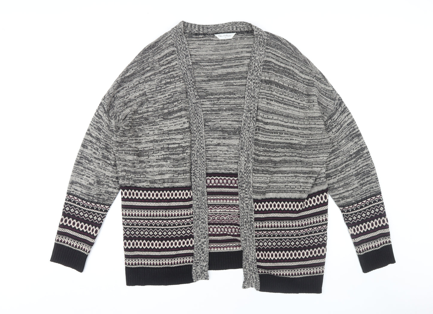 Miss Selfridge Women's Grey Size 14 Cardigan
