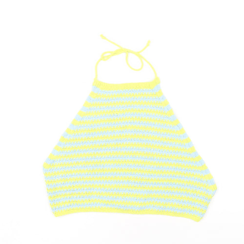 Pull&Bear Women's Multicoloured Striped Halter Tank