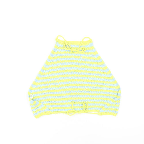 Pull&Bear Women's Multicoloured Striped Halter Tank