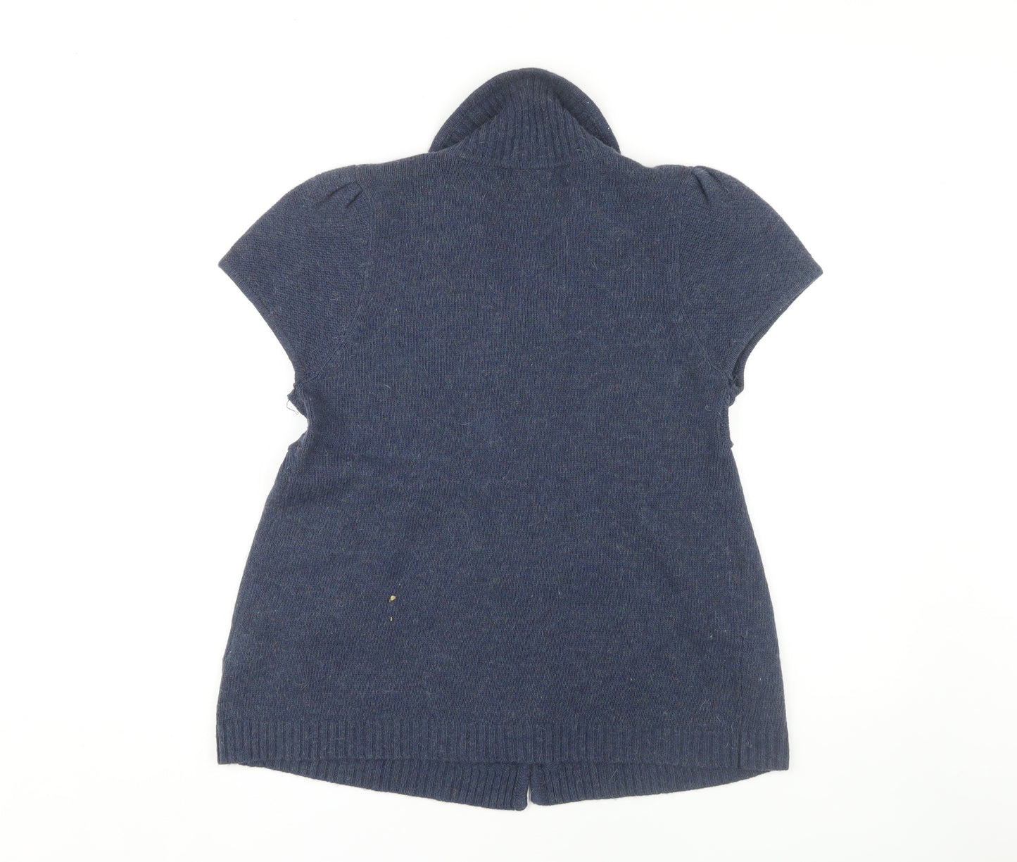 River Island Women's Blue Cardigan UK 16 Short Sleeve