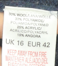 River Island Women's Blue Cardigan UK 16 Short Sleeve