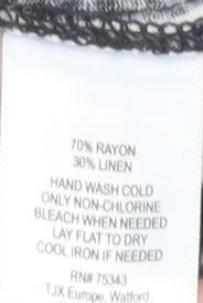 Cynthia Rowley Women's Black White Geometric Tank L