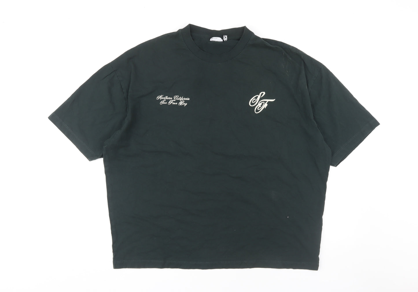 ASOS Men's Black T-Shirt, L, Short Sleeve, Cotton