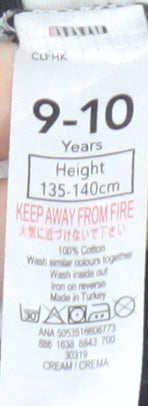 Hello Kitty Girls White Graphic T-Shirt, 9-10 Years, Sleeveless