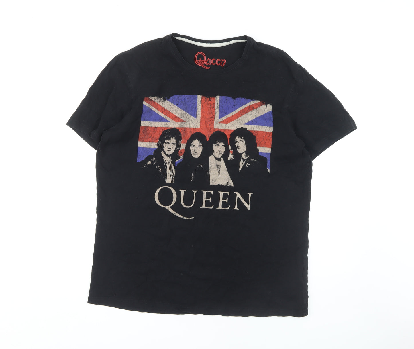 Marks and Spencer Queen Graphic T-Shirt, Black, L, Music Style