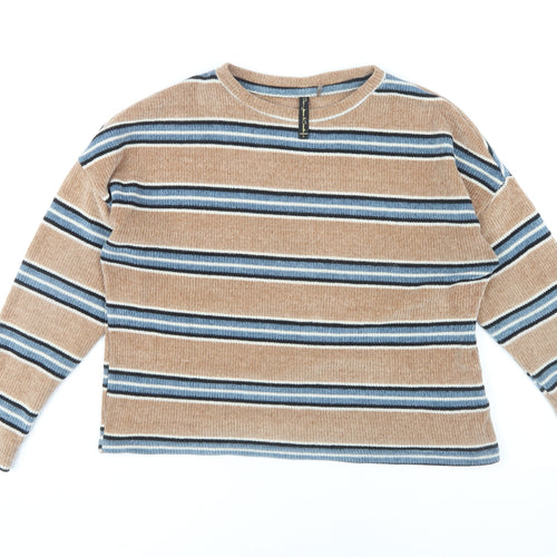 Denim Jeans & Casuals Women's Beige, Blue Pullover Jumper L