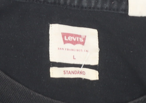 Levi's Men's Black Cotton T-Shirt L