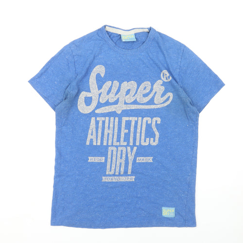 Superdry Men's Blue Athletic T-Shirt, Size L