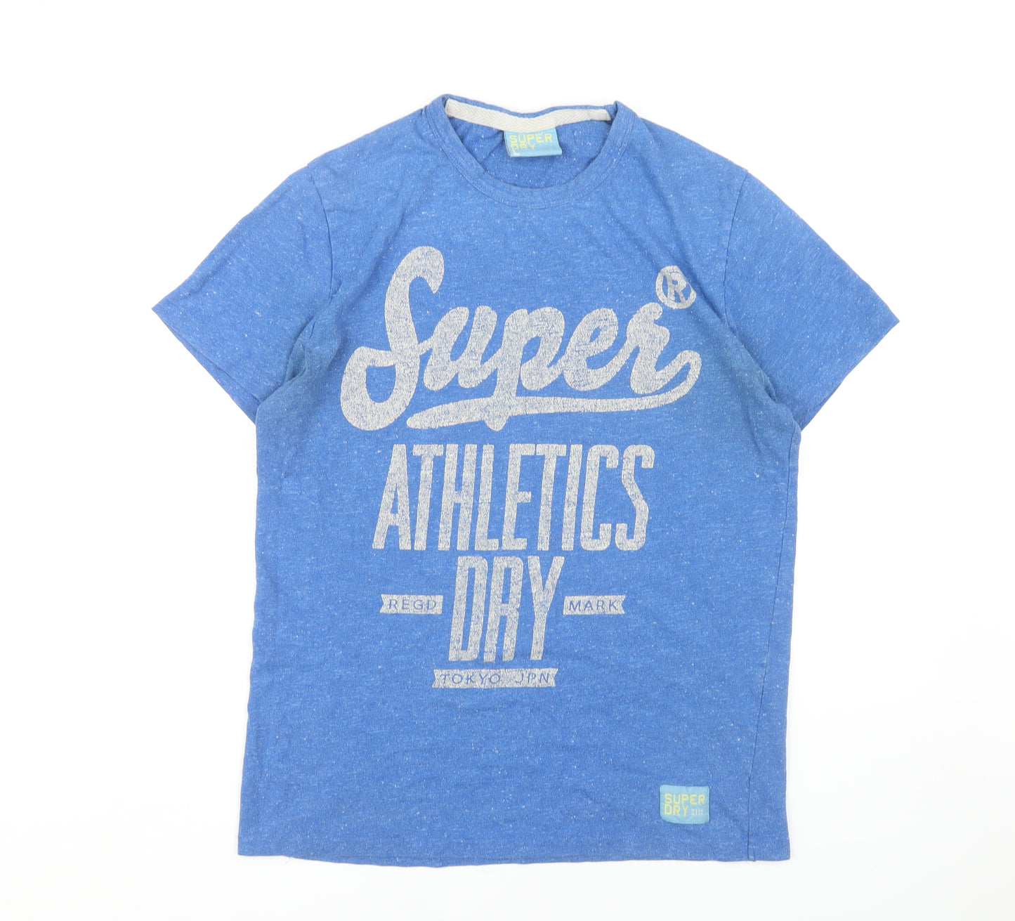 Superdry Men's Blue Athletic T-Shirt, Size L