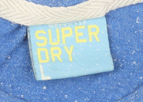 Superdry Men's Blue Athletic T-Shirt, Size L