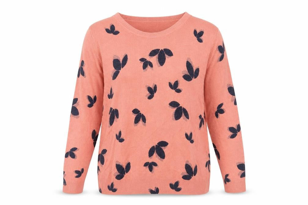 Front view of Marks & Spencer Women’s Pink 16 Floral Jumper