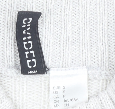 H&M Women’s Ivory Mock Neck Pullover Jumper S