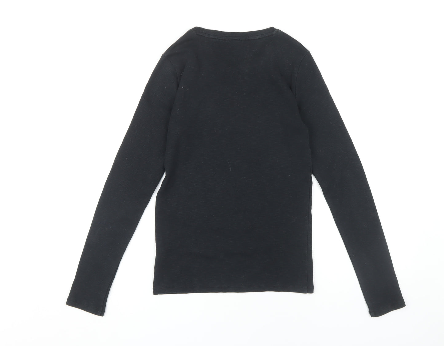 Gap Women's Black Long Sleeve T-Shirt, Size S