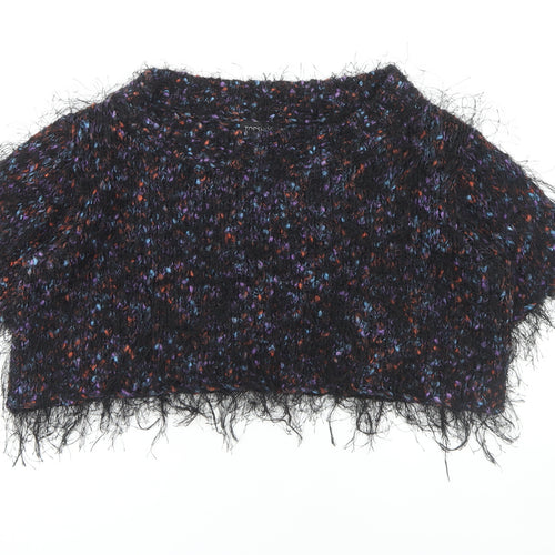 Topshop Women's Multicoloured Cropped Blouse Size 16